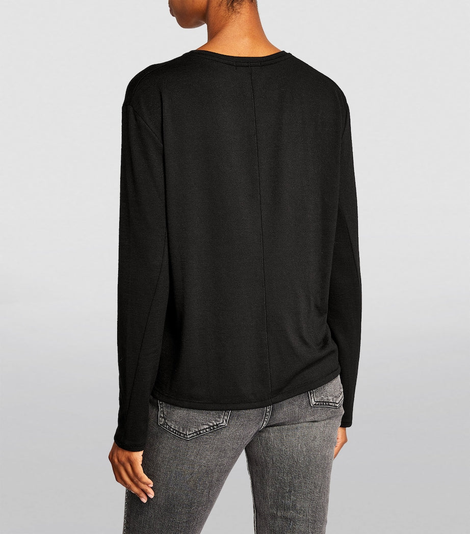 Rag & Bone Black Fine-Knit Sweater