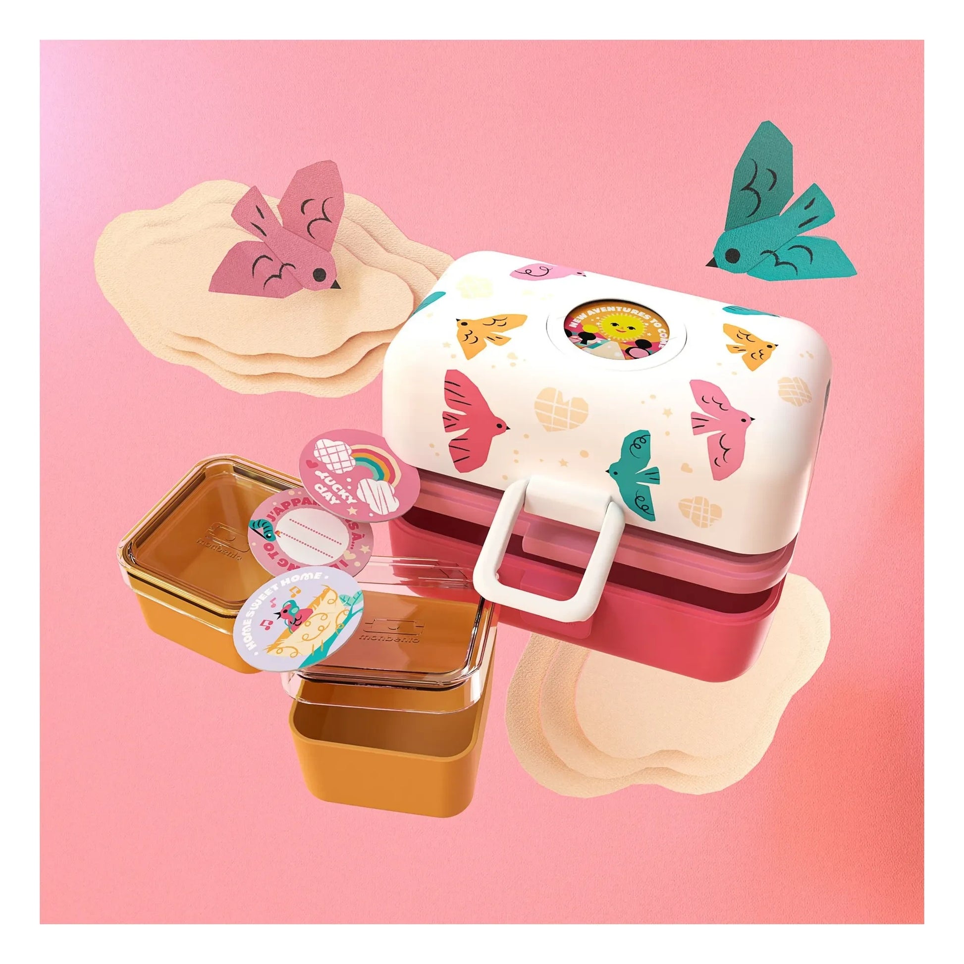 Monbento - Lunch box MB Tresor Oiseaux | Pink