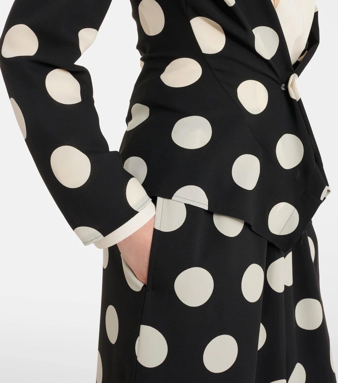 Junya Watanabe - Polka-dot georgette blazer