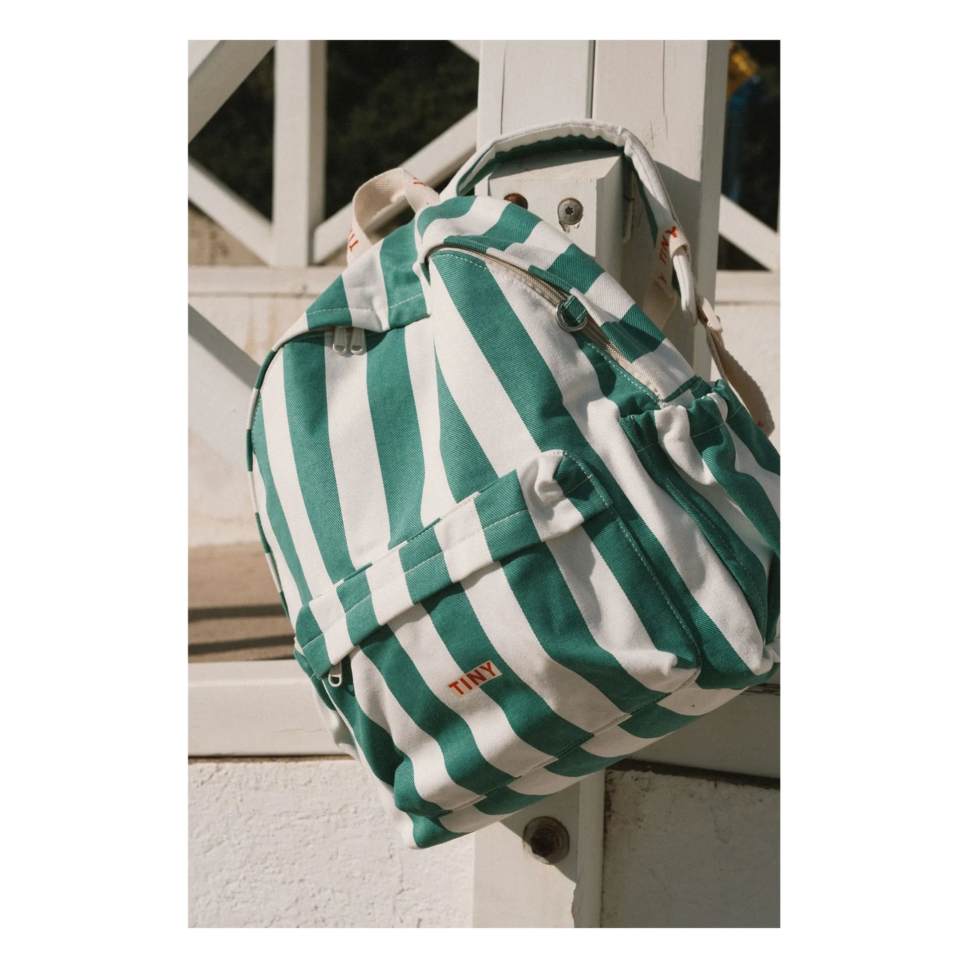 Tinycottons - Striped Backpack | Green