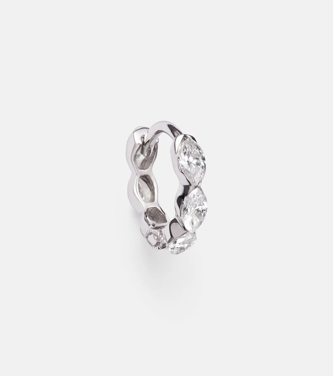 Maria Tash - 18kt white gold single earring with diamonds