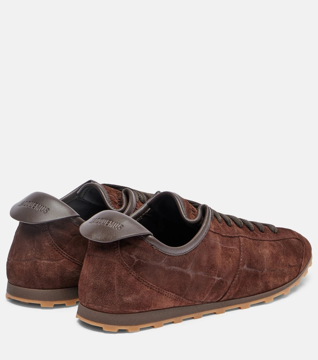 Jacquemus - Tennis croc-effect suede sneakers