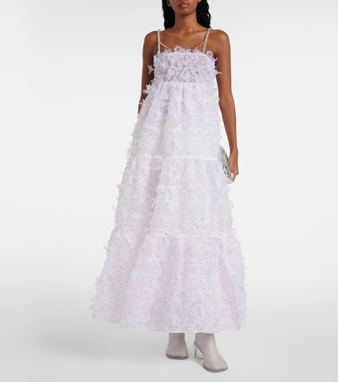 Susan Fang - Floral ruffled maxi dress