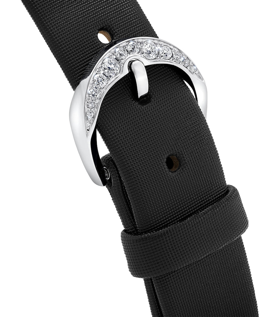 White Gold and Diamond Spiral Watch 23mm