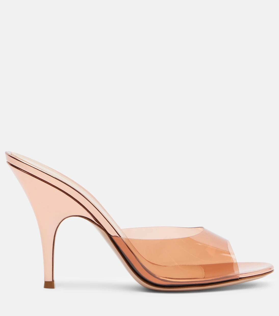 Gianvito Rossi - Sofia leather-trimmed PVC mules