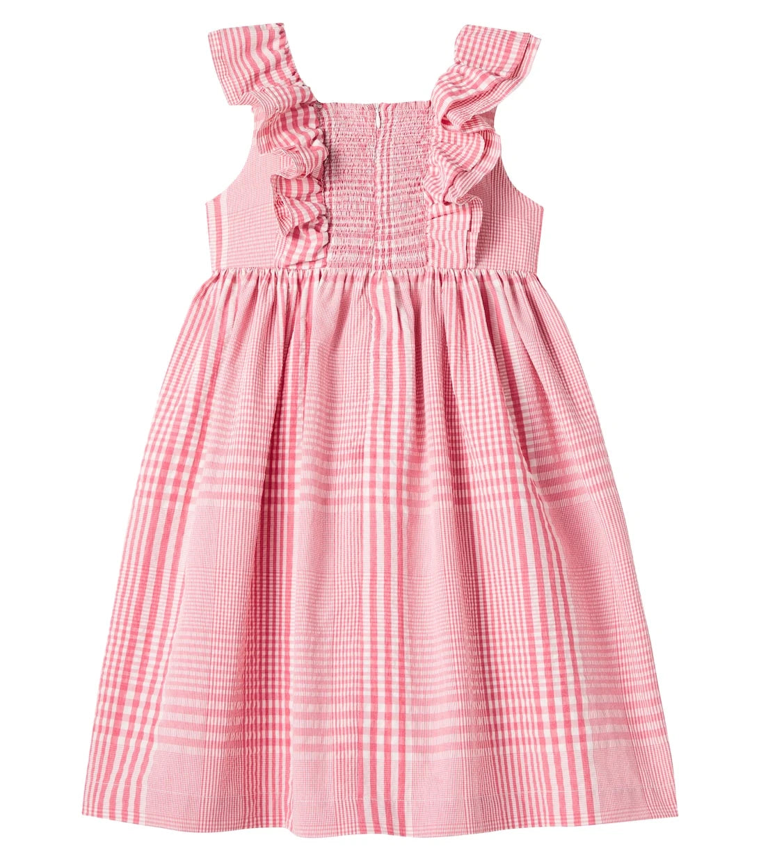 Tartine et Chocolat - Checked ruffled shirred dress