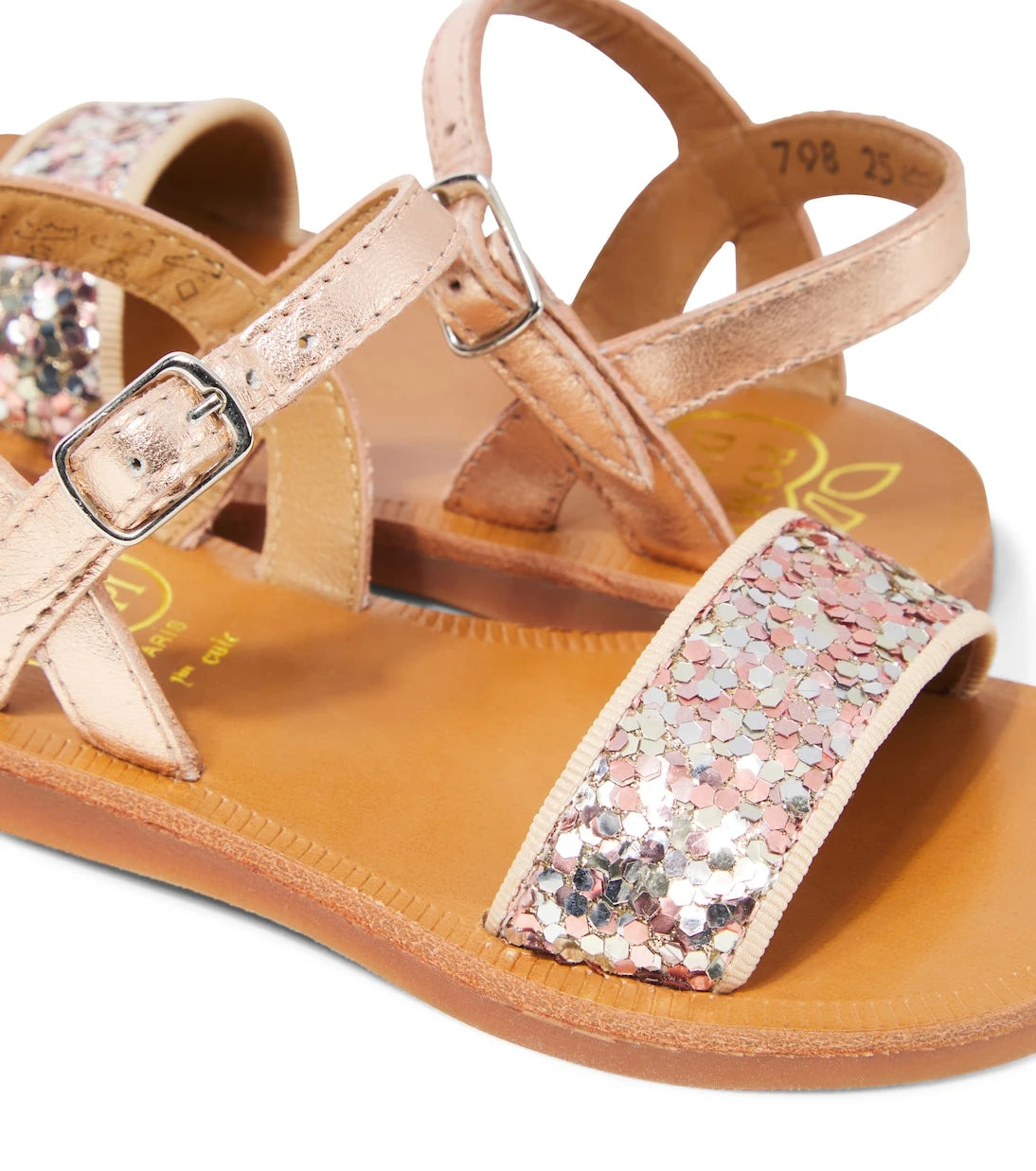 Pom d'Api - Plagette glitter leather sandals