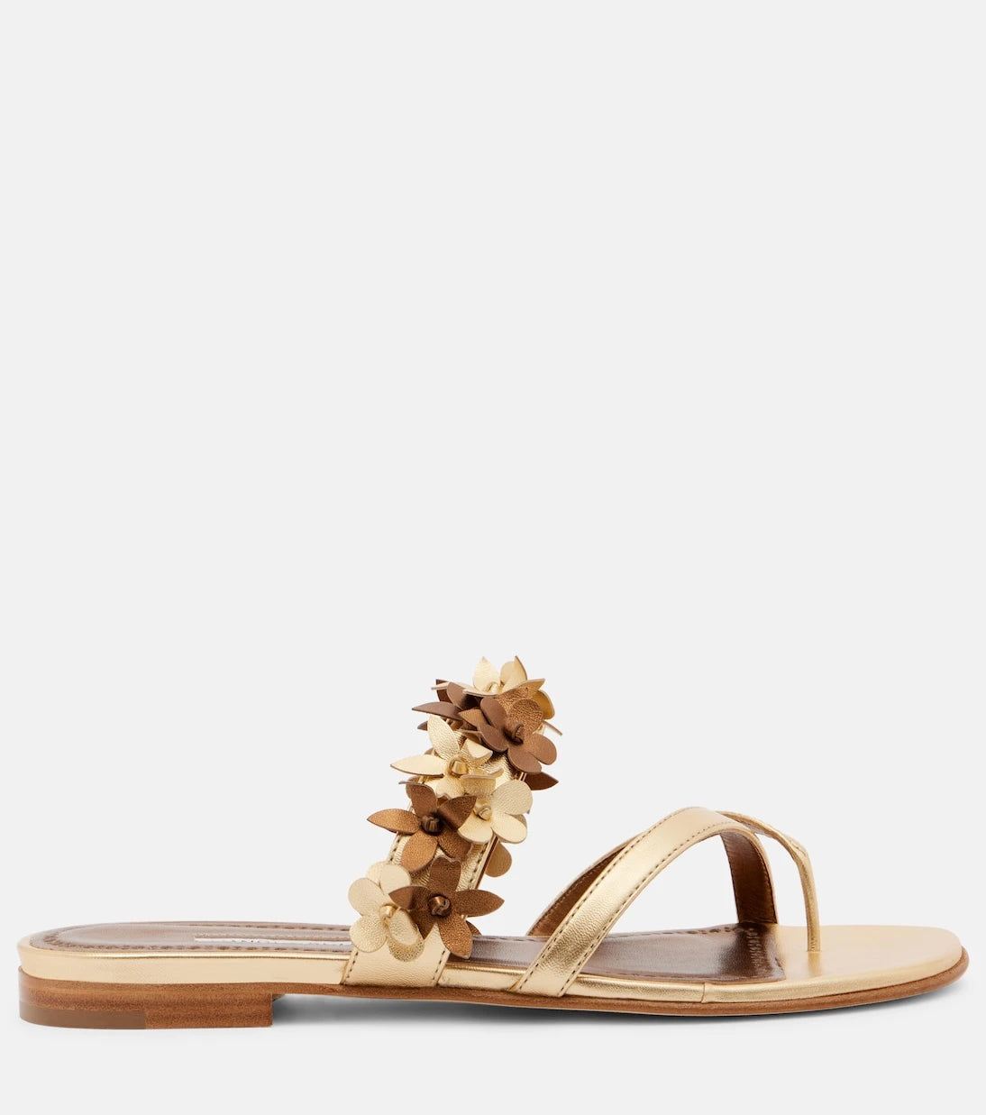 Manolo Blahnik - Fiosa metallic leather sandals