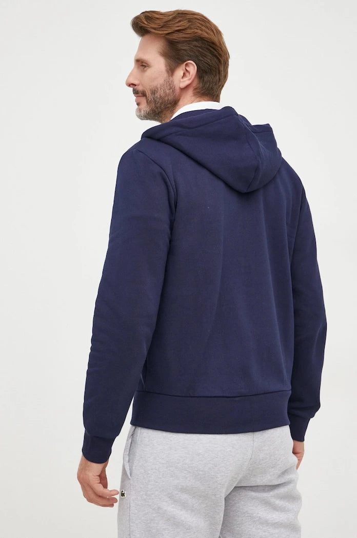 Pamuklu kapüşonlu erkek Lacoste sweatshirt