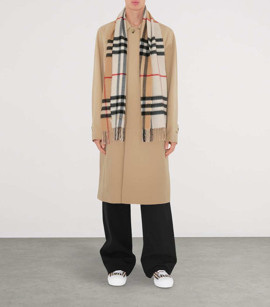 Cashmere Contrast Check Scarf