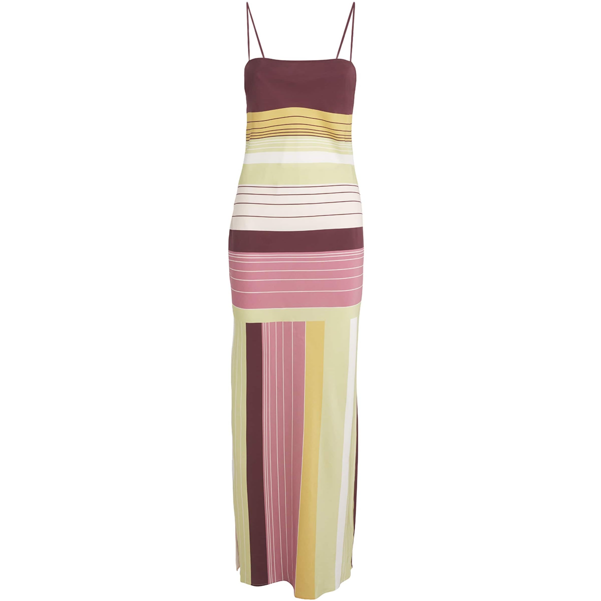 Silk Stripe Fontana Maxi Dress