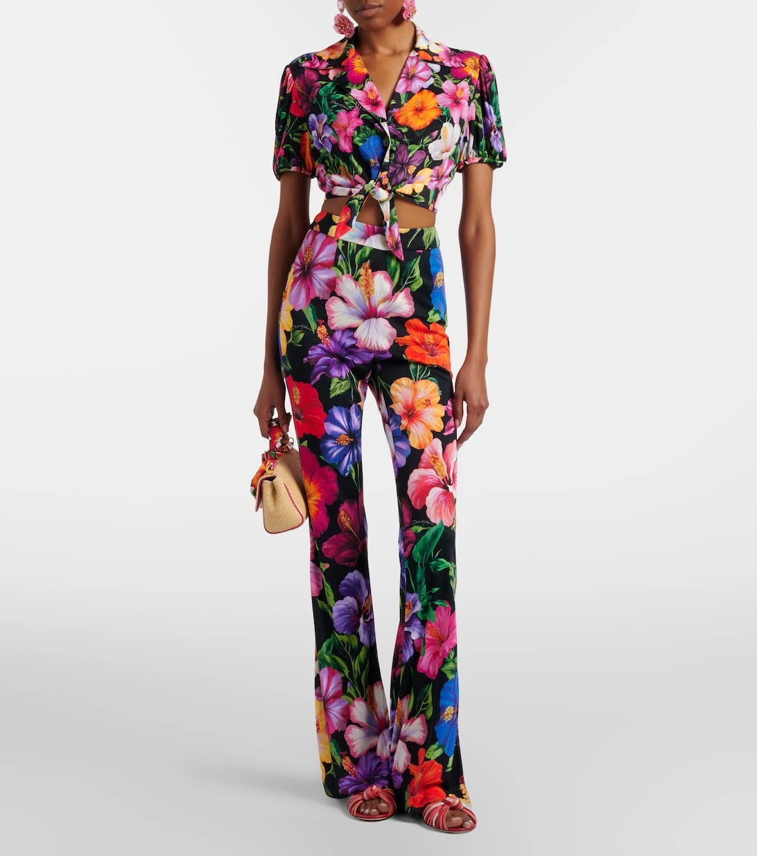 Dolce&Gabbana - Floral flared pants