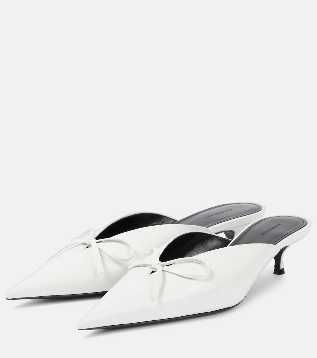 Balenciaga - Knife Bow leather mules