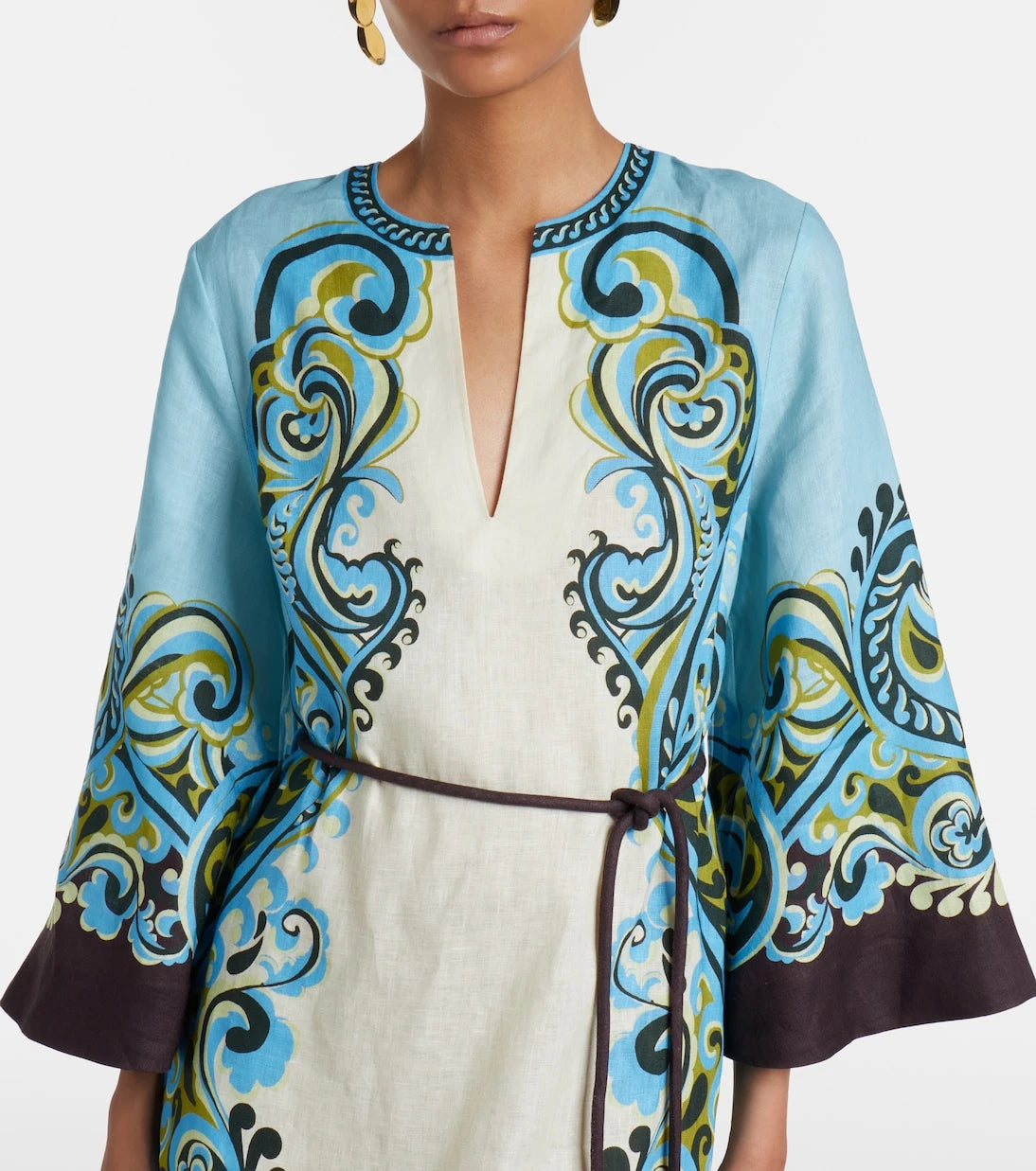Alémais - Natalia printed linen midi dress