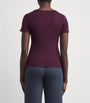 LESET Purple Slim Fit Pointelle T-Shirt