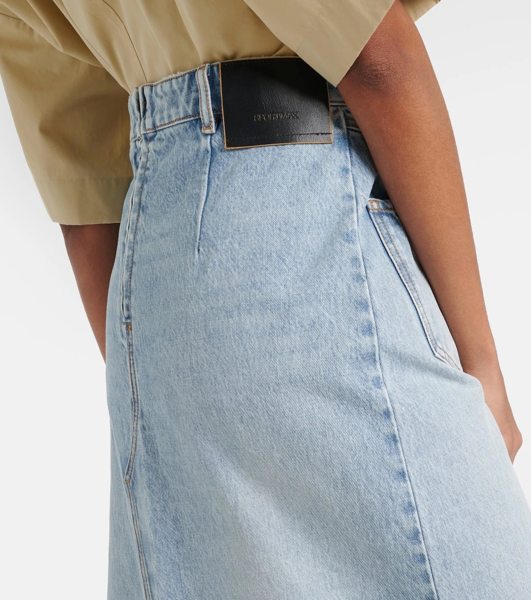 Sportmax - Piave denim maxi skirt