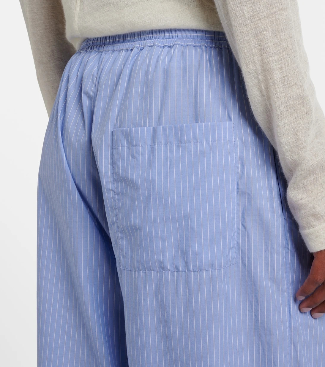 The Row - Orien striped cotton wide-leg pants
