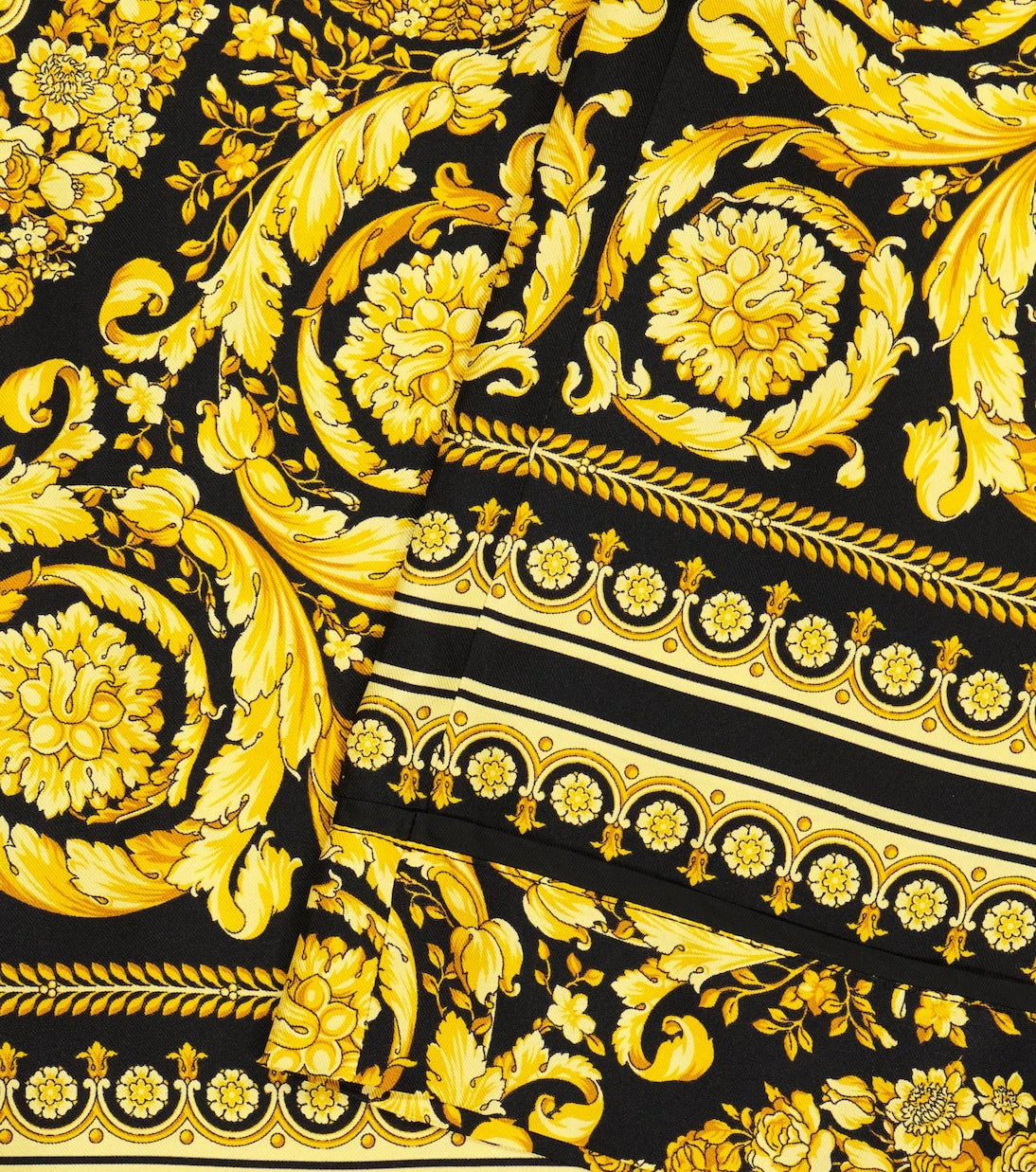 Versace Kids - Barocco wide-leg silk twill pants