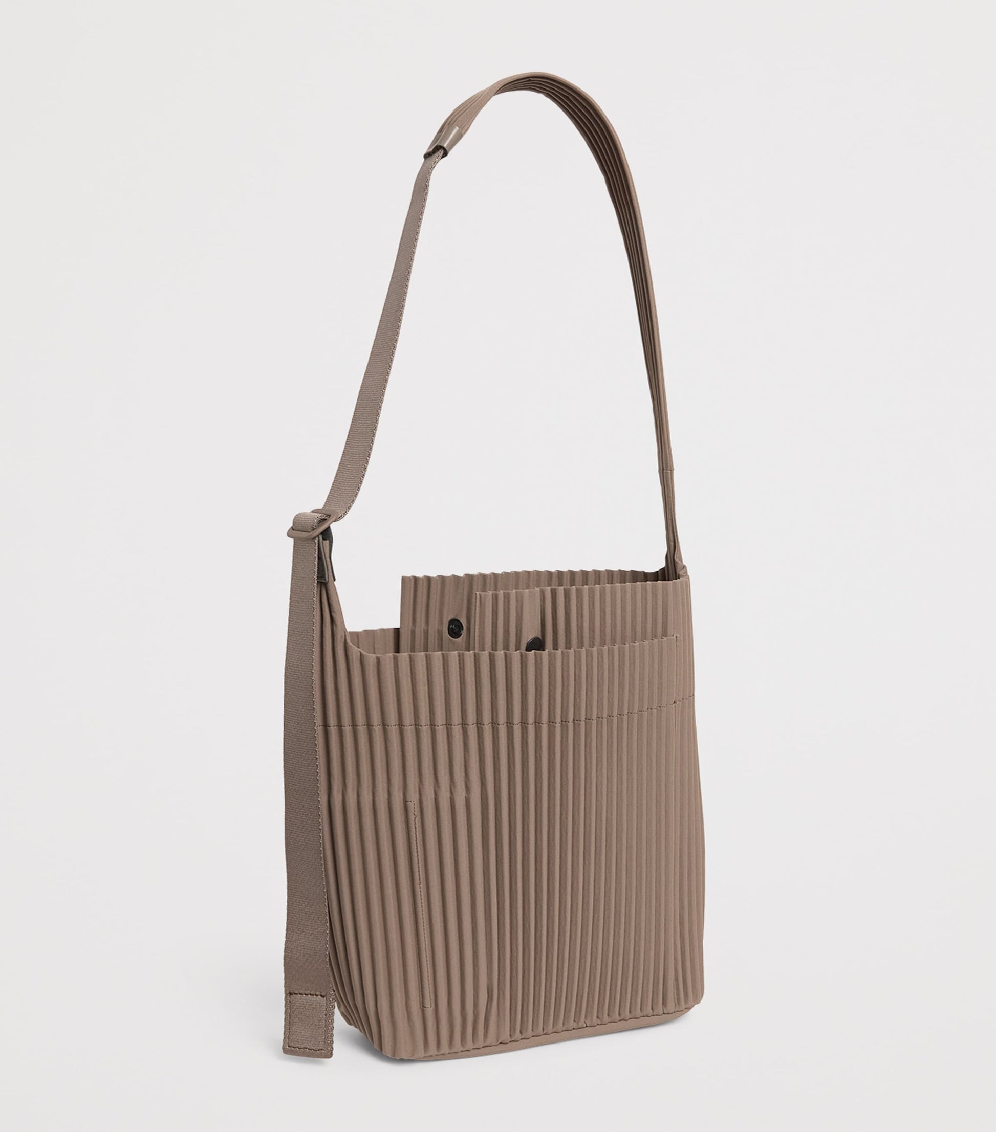 Pleated Utility Shoulder Bag