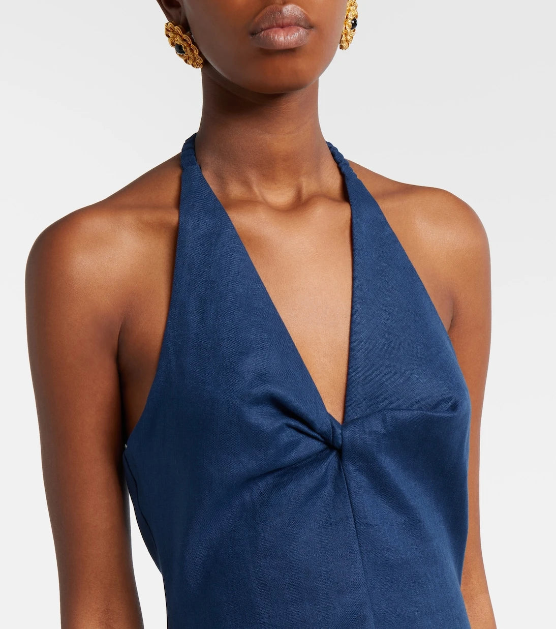SIR - Caela halterneck linen maxi dress