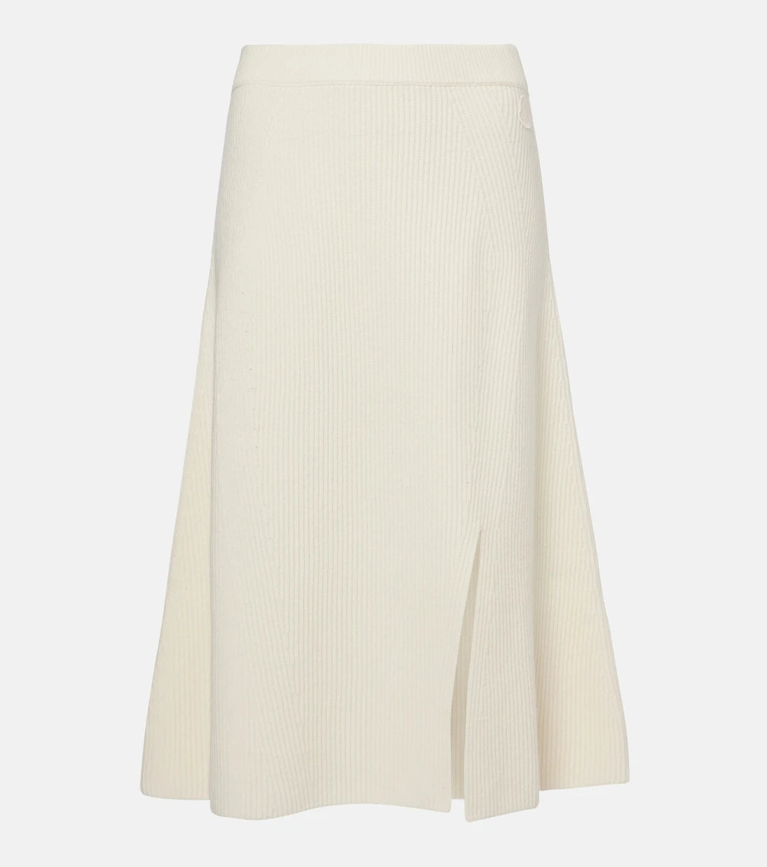 Moncler - Ribbed-knit wool and cashmere midi skirt