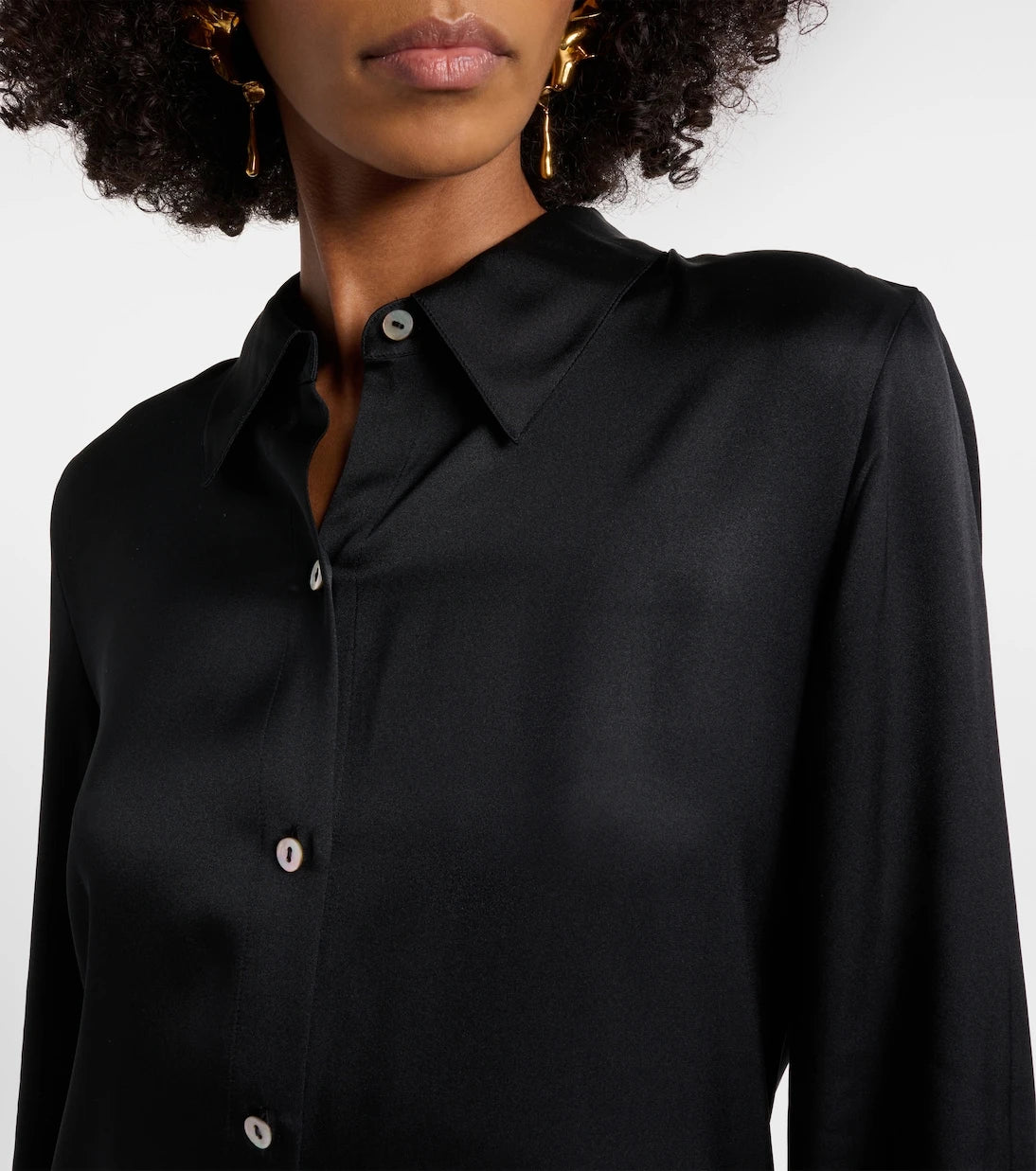Vince - Silk-blend satin shirt