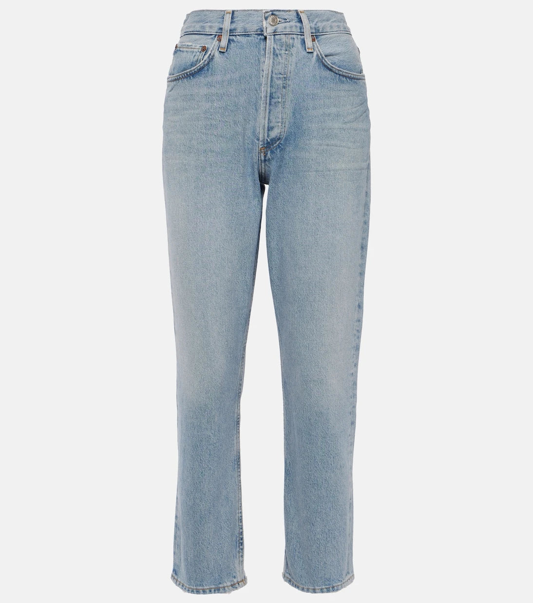Agolde - Riley high-rise cropped straight jeans