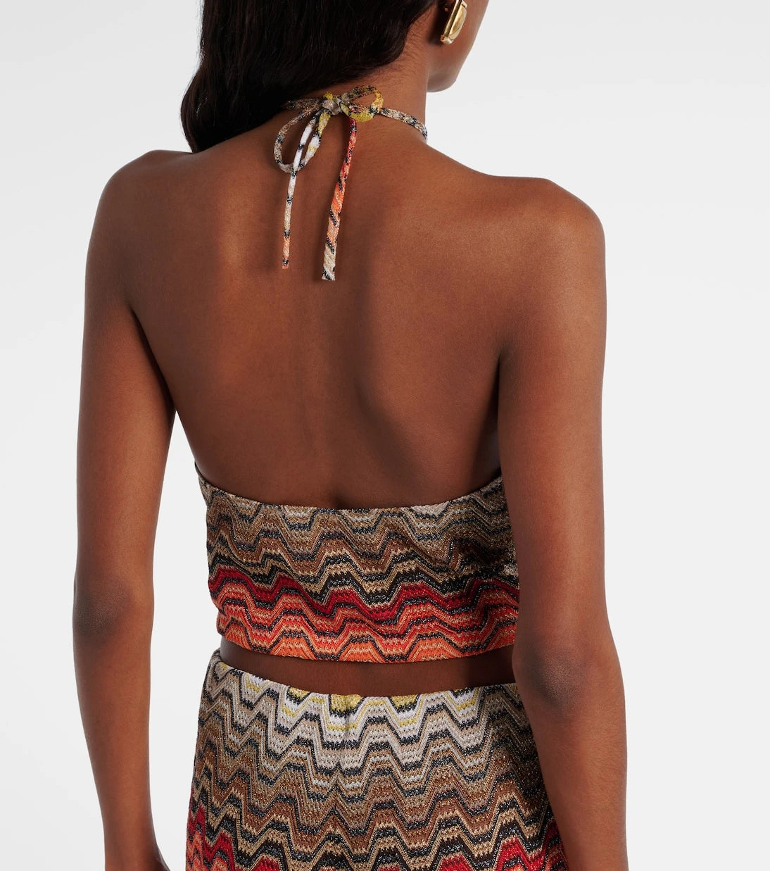Missoni - Wave halterneck lamé top