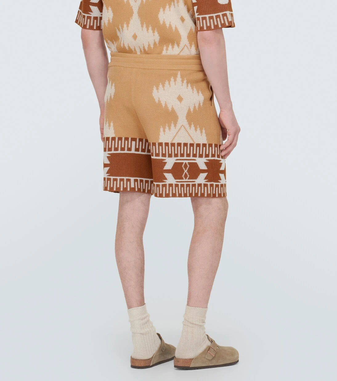 Alanui - Icon Piquet cotton jacquard shorts