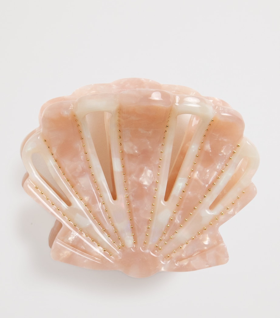 Pink Acetate Shell Clasp Hair Clip
