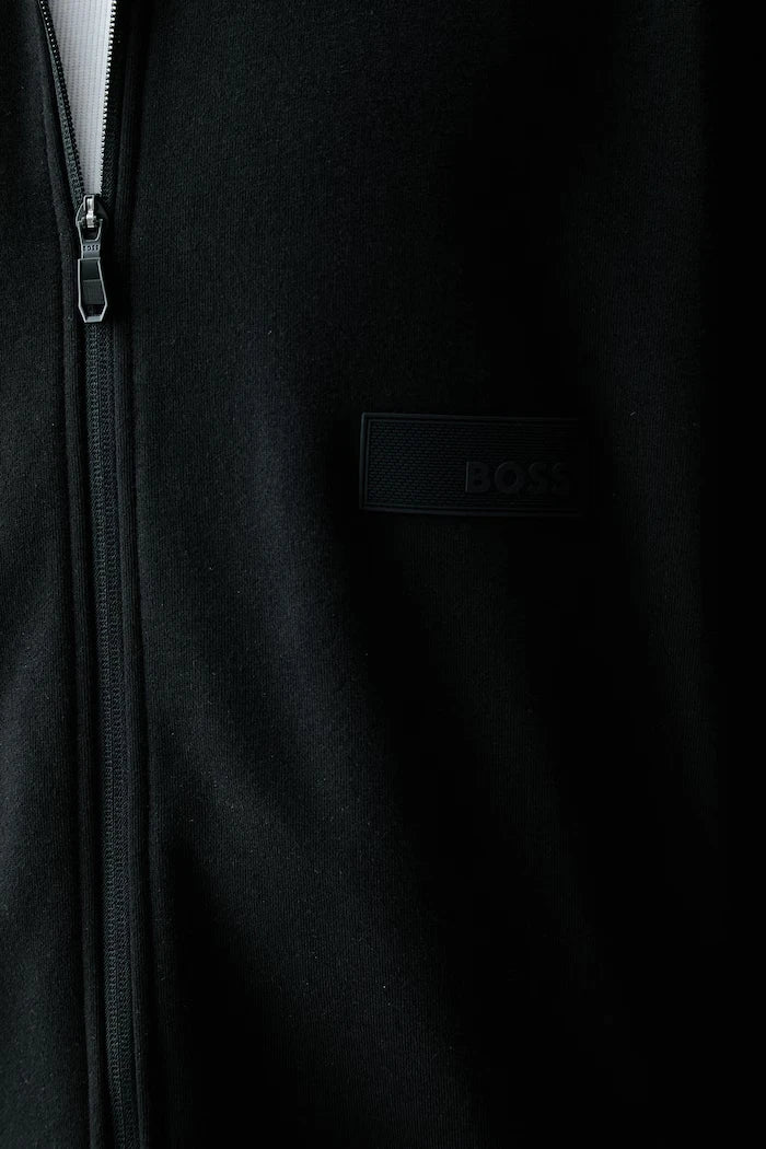 BOSS Green Erkek Pamuklu Fermuarlı Sweatshirt SW_Collar Full Zip