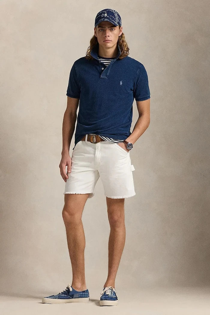 Памучна тениска с яка Polo Ralph Lauren