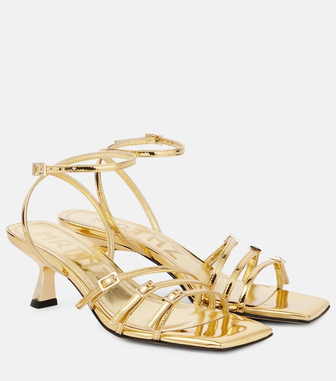 Souliers Martinez - Teresa 80 metallic leather sandals