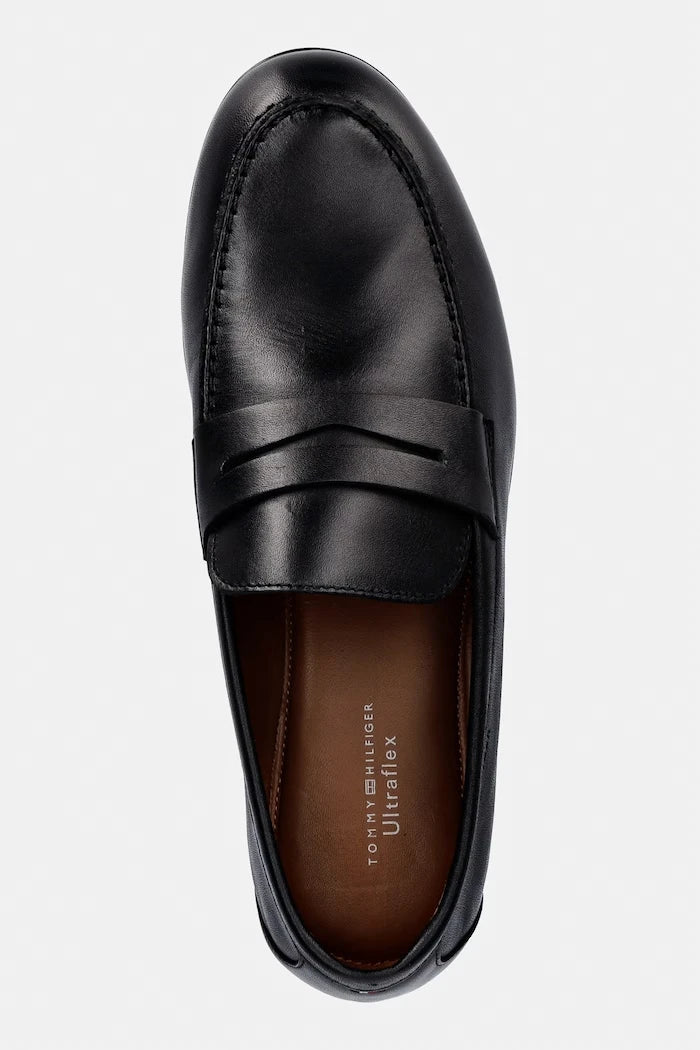 Tommy Hilfiger Erkek Deri FLEXIBLE SLIM LEATHER LOAFER Mokasen
