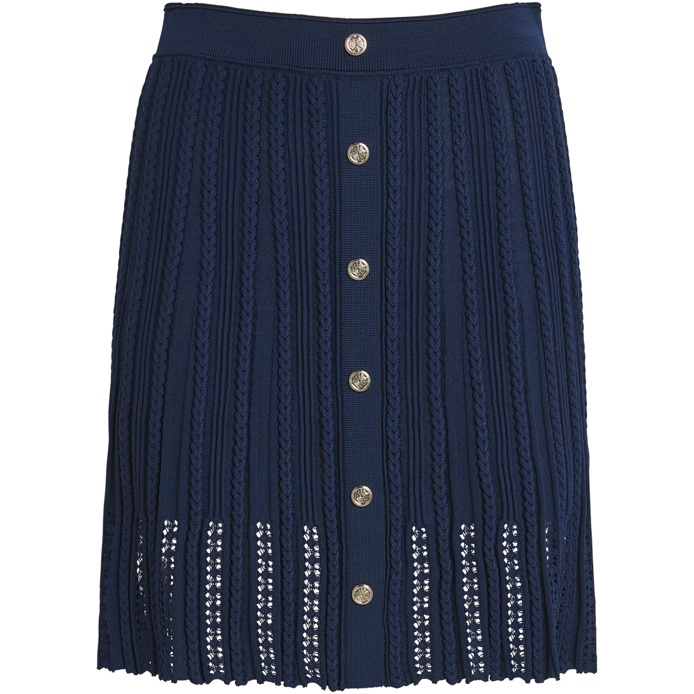 Blue Knitted Mini Skirt