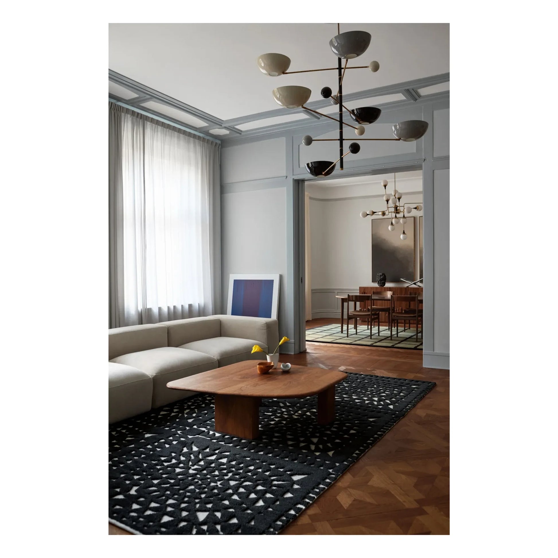 Layered - Avenue wool carpet | Olive green