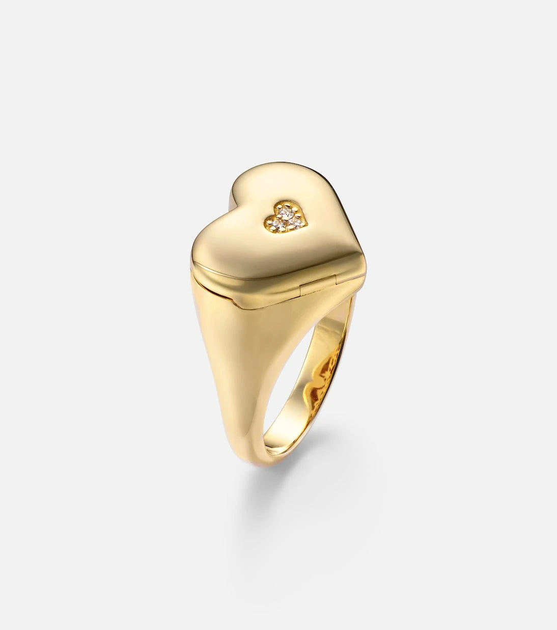 Sydney Evan - Wallpaper Heart 14kt gold ring with diamonds