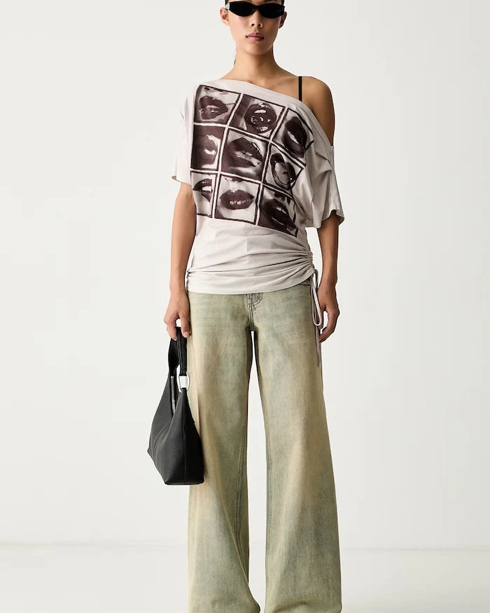 Miss Sixty wide leg kadın kot pantolon