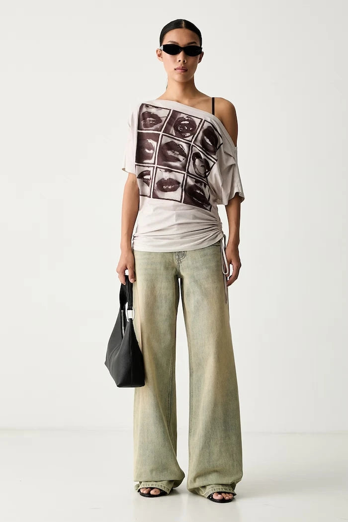 Miss Sixty wide leg kadın kot pantolon