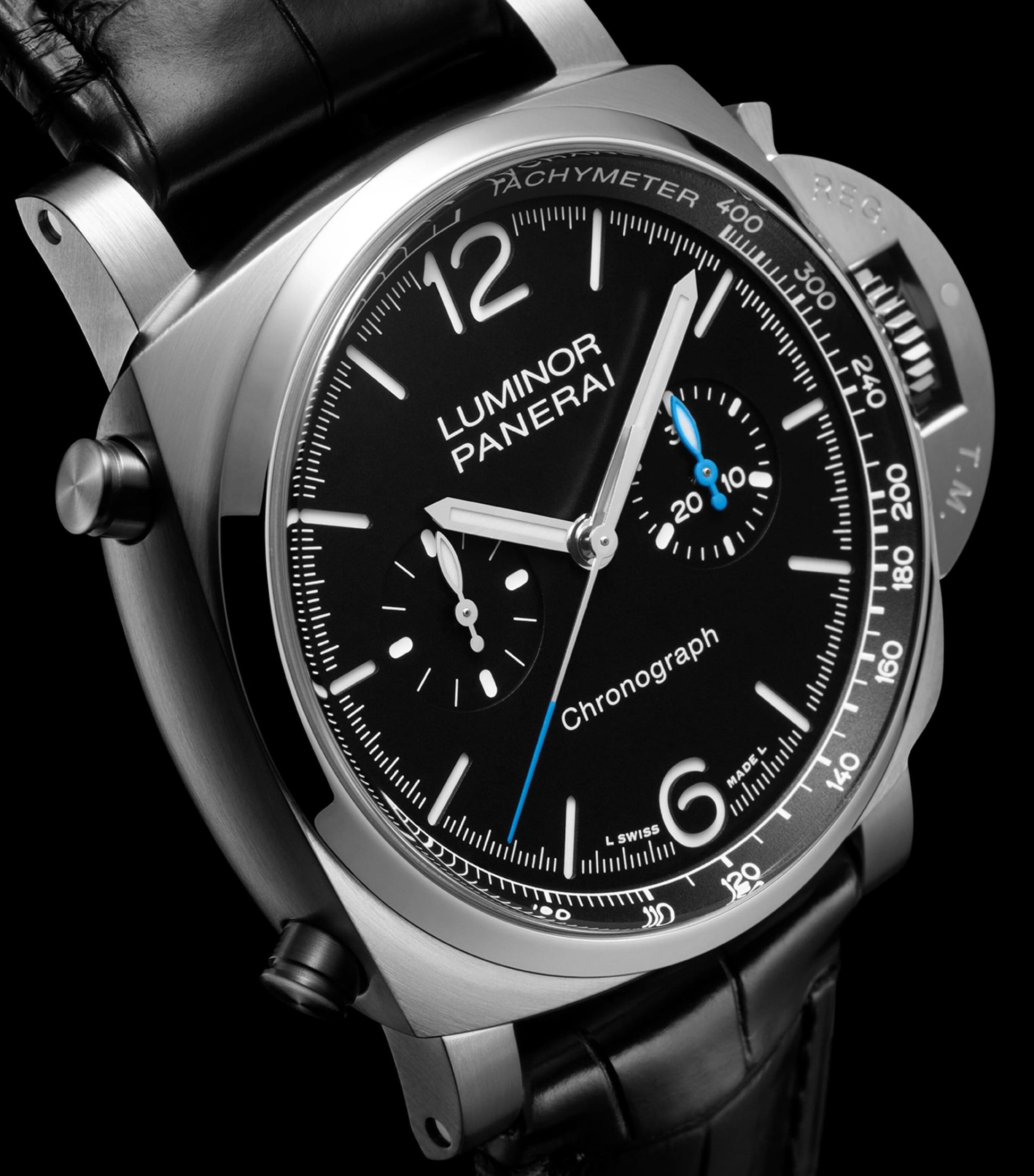 Stainless Steel Luminor Chronograph Watch 44mm