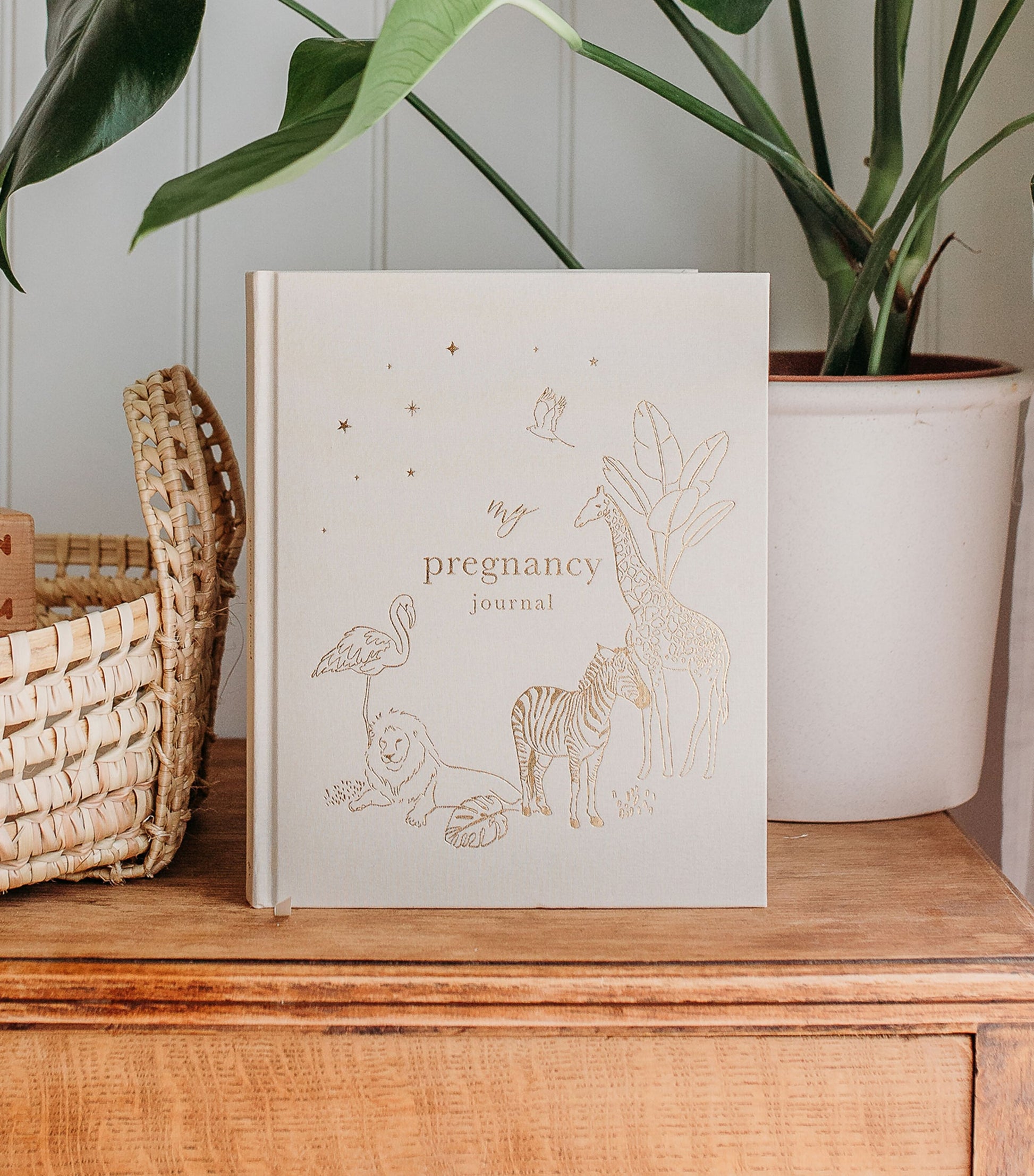 Blush and Gold Safari My Pregnancy Journal