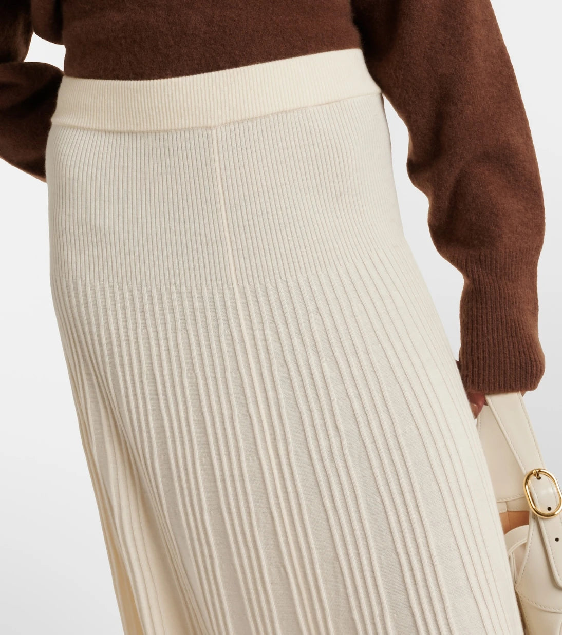 Joseph - Knitted wool midi skirt