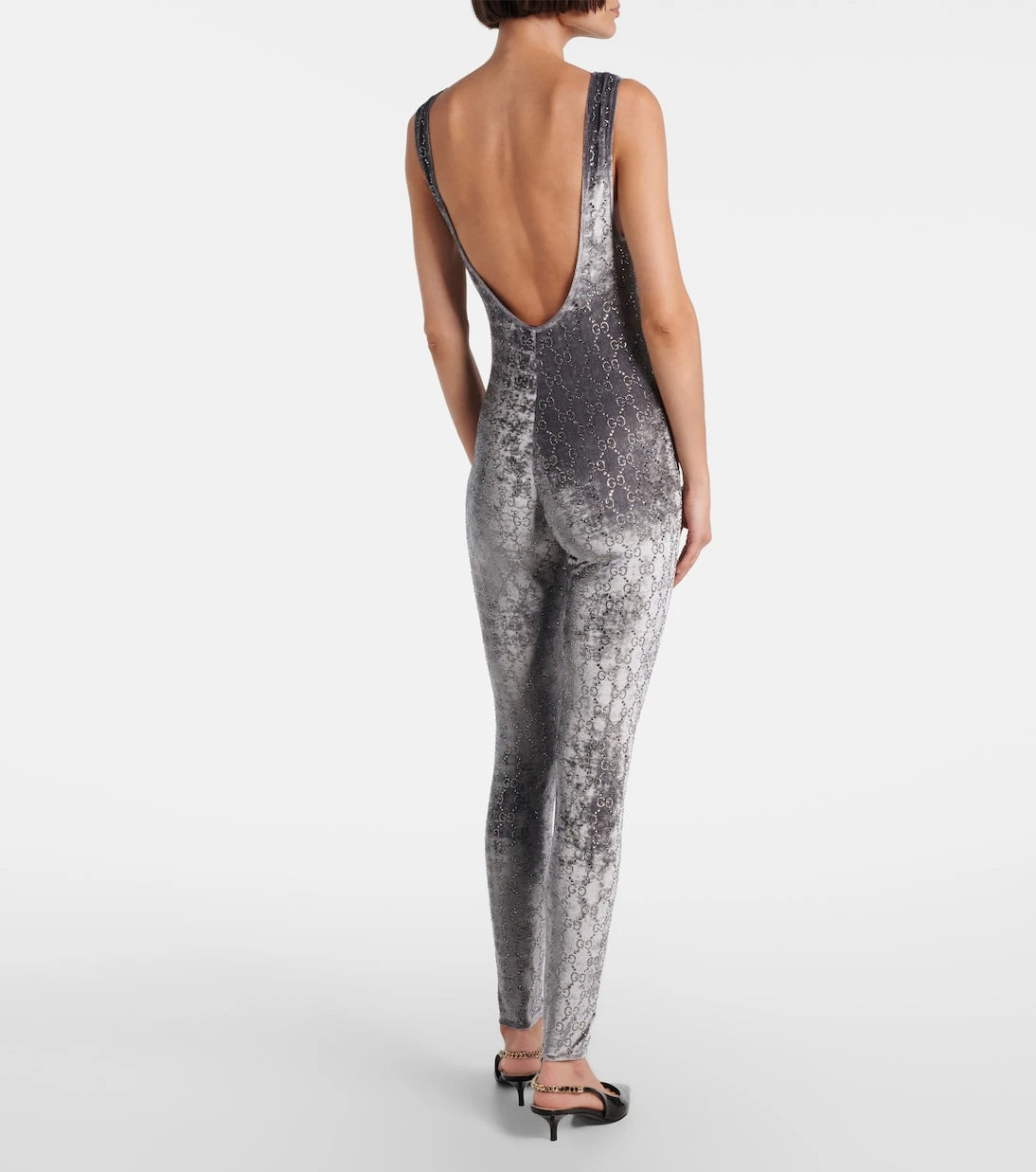 Gucci - GG Crystal velvet jumpsuit