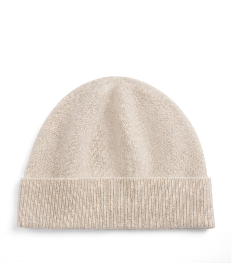 Joseph Beige Cashmere-Blend Brushed Beanie
