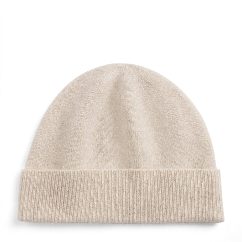 Joseph Beige Cashmere-Blend Brushed Beanie