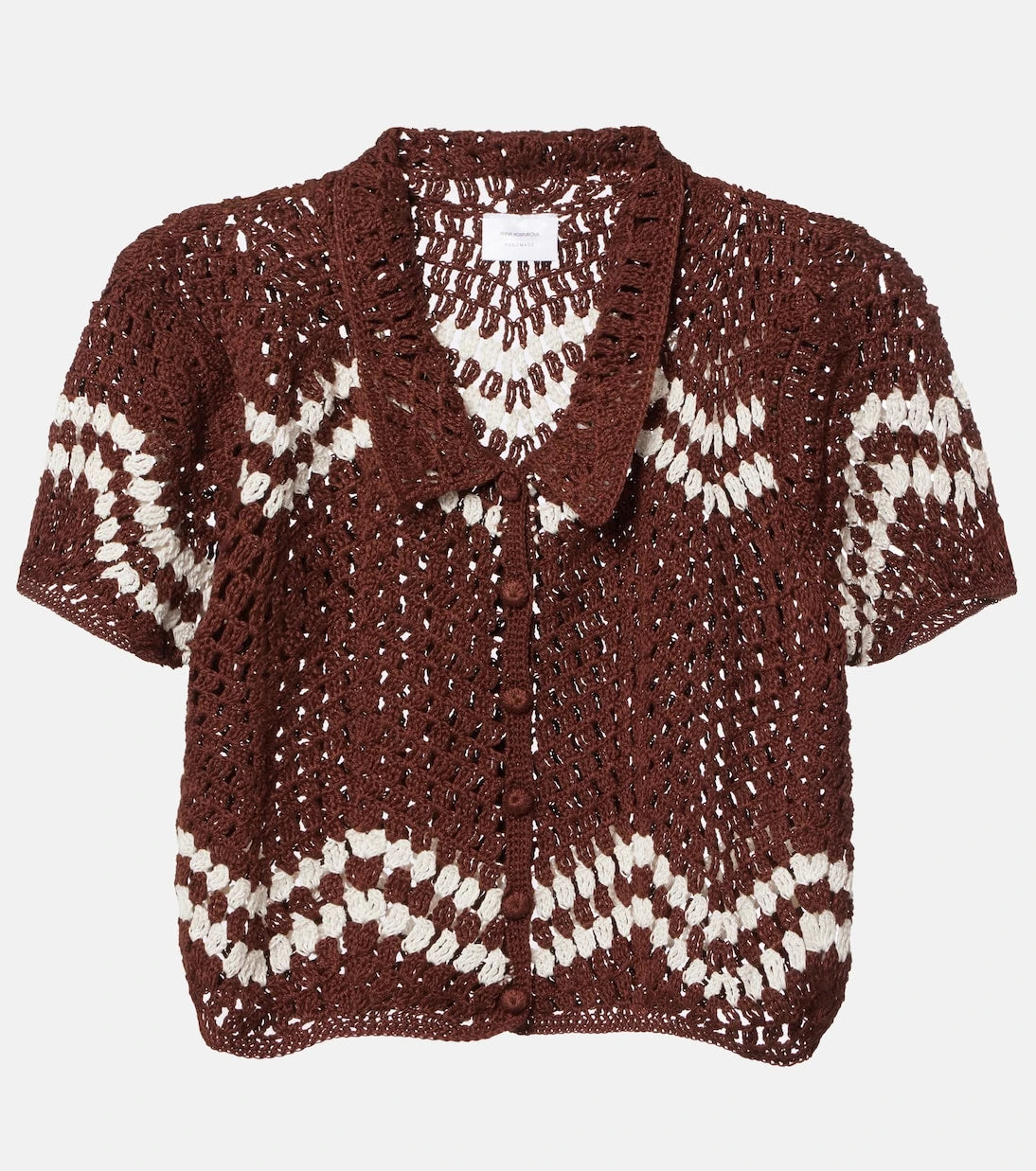 آنا كوستوروفا - توب كروشيه قصير من القطن