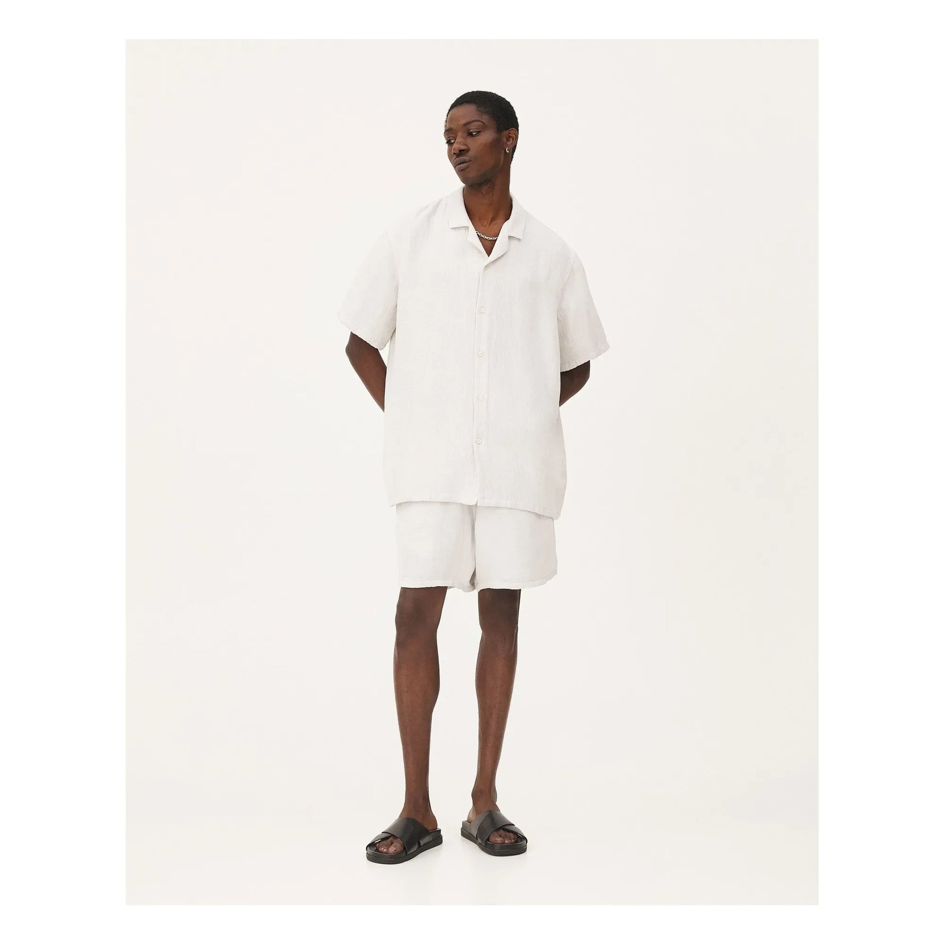 Noyoco - Orleans Linen shirt | Light grey