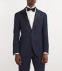 Navy Linen Tuxedo Jacket
