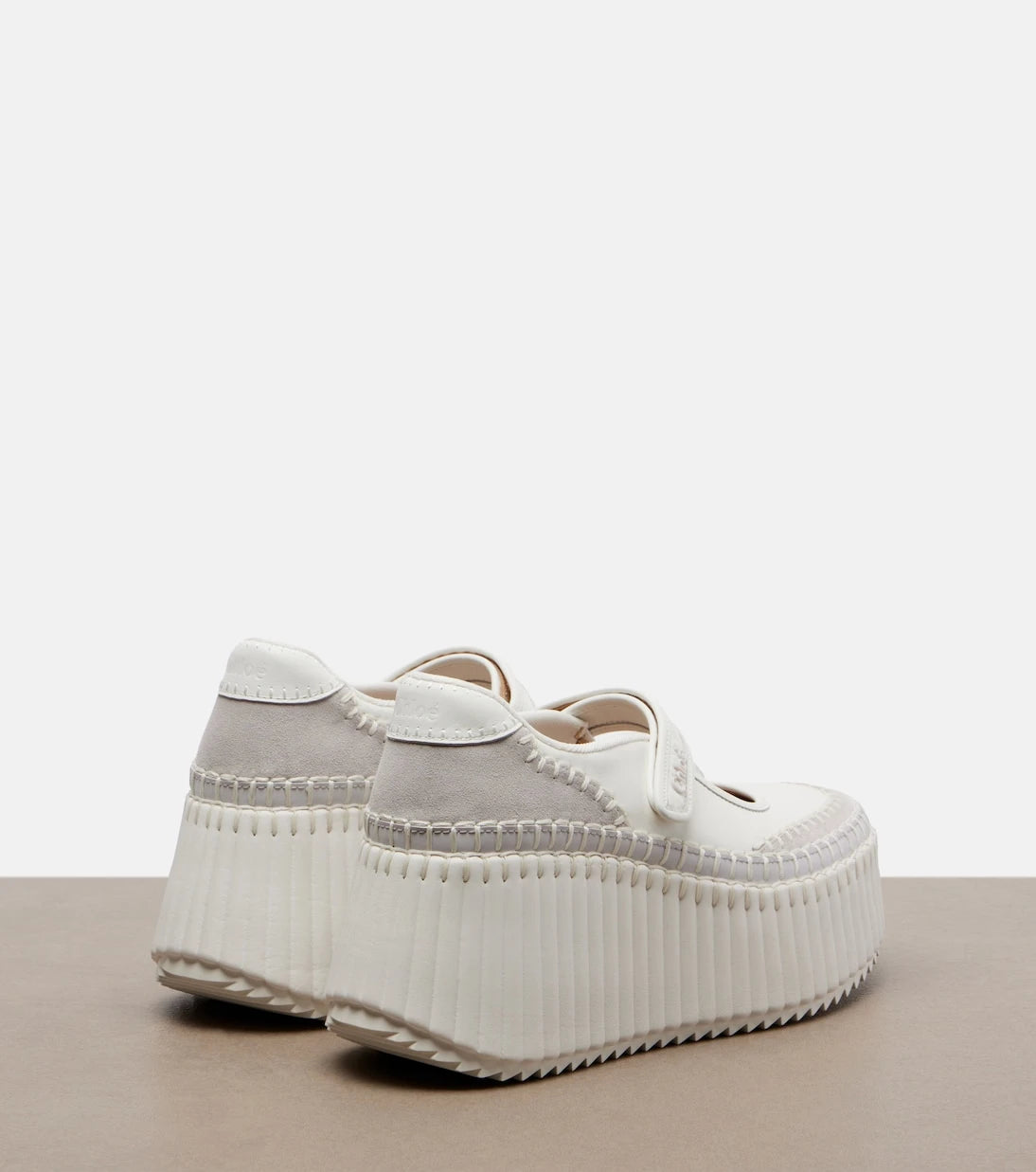 Chloé - Nama leather platform sneakers