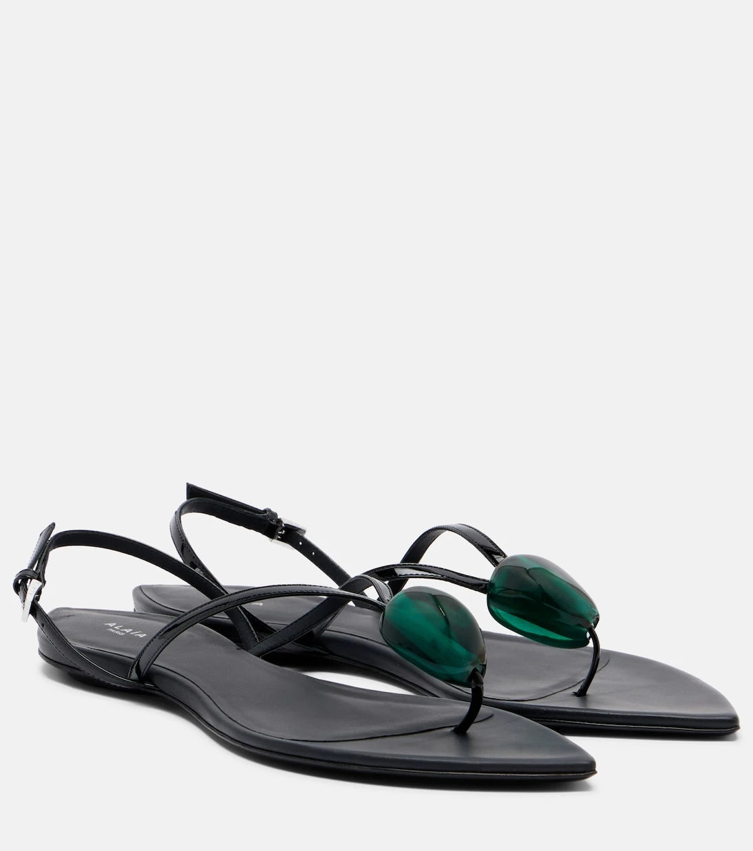 Alaïa - Invisible embellished leather sandals